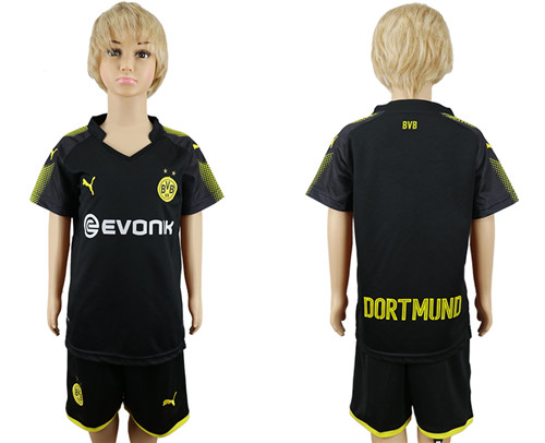 2017 18 Dortmund Away Youth Soccer Jersey