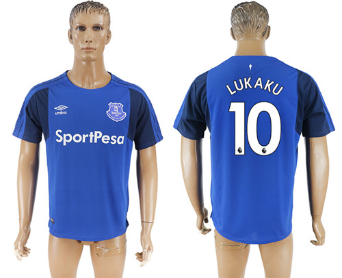 2017 18 Everton FC 10 LUKAKU Home Thailand Soccer Jersey