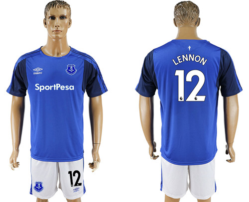 2017 18 Everton FC 12 LENNON Home Soccer Jersey