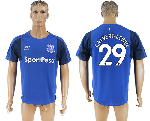 2017 18 Everton FC 29 CALVERT LEWIN Home Thailand Soccer Jersey