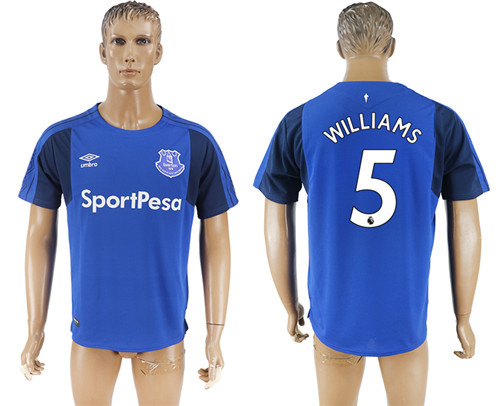 2017 18 Everton FC 5 WILLIAMS Home Thailand Soccer Jersey
