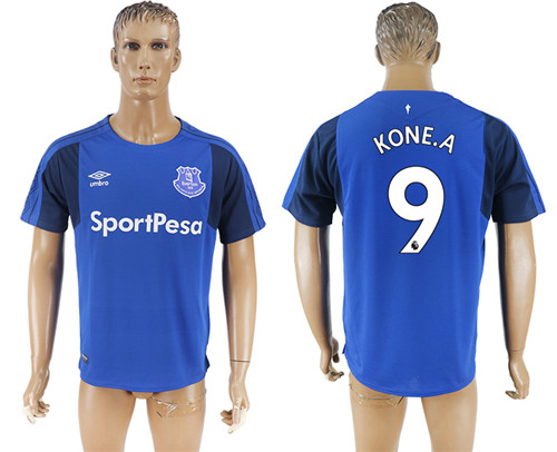 2017 18 Everton FC 9 KONE.A Home Thailand Soccer Jersey