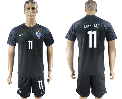 2017 18 France 11 MARTIAL Third Away Soccer Jersey