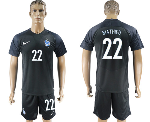 2017 18 France 22 MATHIEU Third Away Soccer Jersey