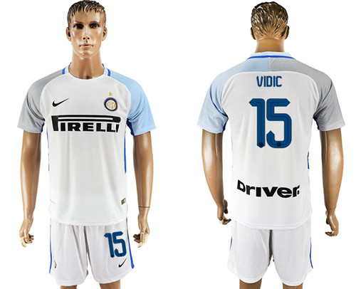 2017 18 Inter Milan 15 VIDIC Away Soccer Jersey