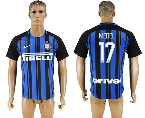 2017 18 Inter Milan 17 MEDEL Home Thailand Soccer Jersey