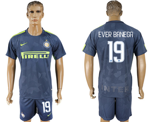 2017 18 Inter Milan 19 EVER BANEGA Third Away Soccer Jersey