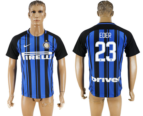 2017 18 Inter Milan 23 EDER Home Thailand Soccer Jersey