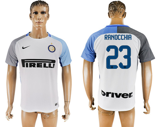 2017 18 Inter Milan 23 RANOCCHIA Away Thailand Soccer Jersey