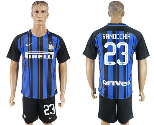 2017 18 Inter Milan 23 RANOCCHIA Home Soccer Jersey