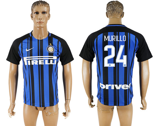 2017 18 Inter Milan 24 MURILLO Home Thailand Soccer Jersey