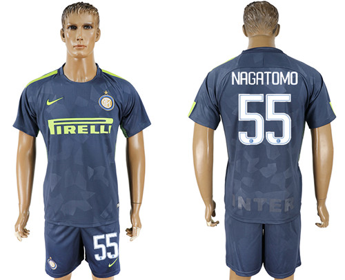 2017 18 Inter Milan 55 NAGATOMD Third Away Soccer Jersey