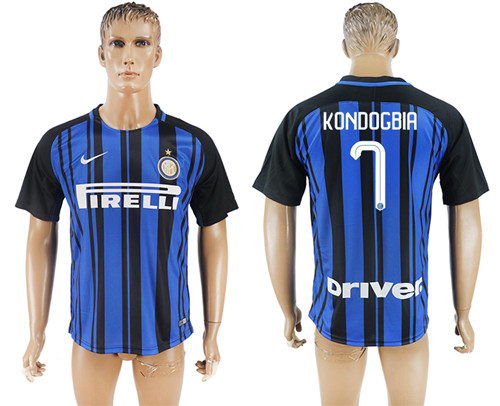 2017 18 Inter Milan 7 KONDOGBIA Home Thailand Soccer Jersey