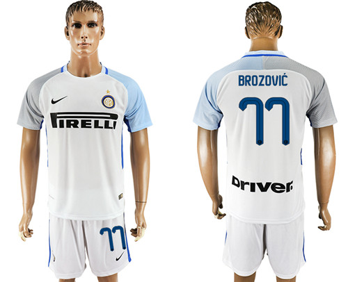 2017 18 Inter Milan 77 BROZOCIC Away Soccer Jersey