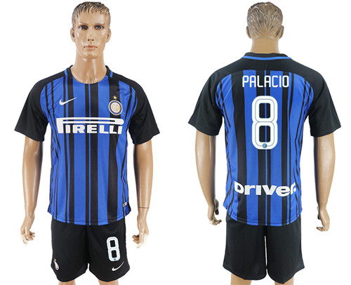 2017 18 Inter Milan 8 PALACIO Home Soccer Jersey