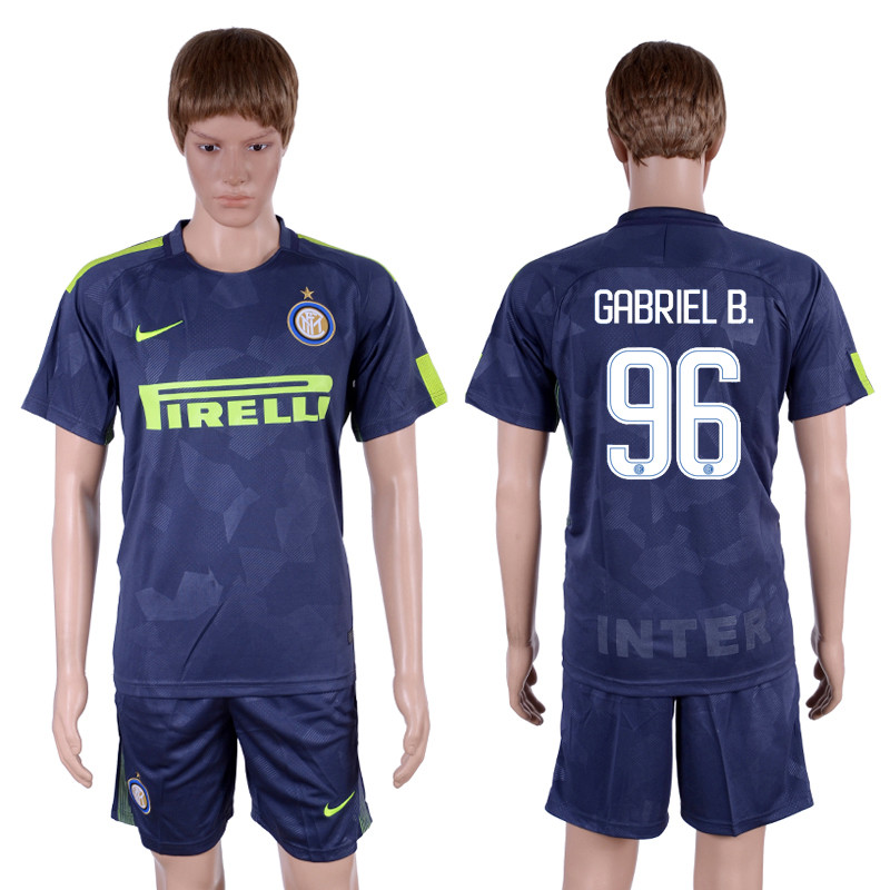 2017 18 Inter Milan 96 GABRIEL B. Third Away Soccer Jersey