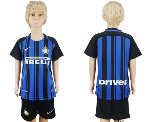 2017 18 Inter Milan Home Youth Soccer Jersey