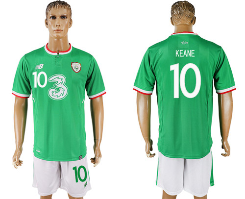 2017 18 Ireland Republic 10 KEANE Home Soccer Jersey