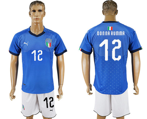 2017 18 Italy 12 DONNA RUMMA Home Soccer Jersey