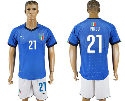 2017 18 Italy 21 PIRLO Home Soccer Jersey