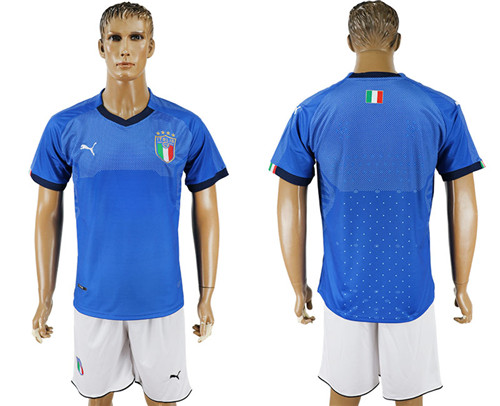 2017 18 Italy Home Soccer Jersey