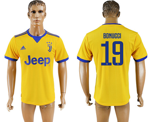 2017 18 Juventus 19 BONUCCI Away Thailand Soccer Jersey