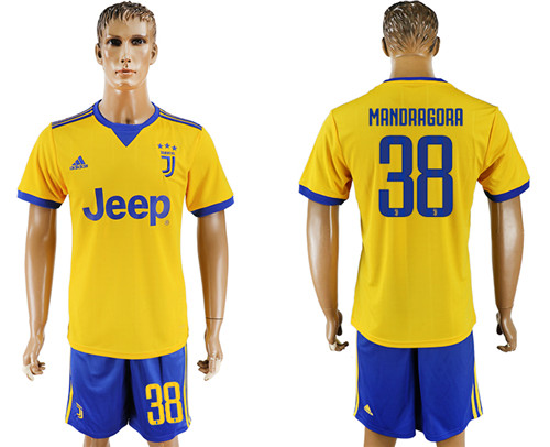 2017 18 Juventus 38 MANDRAGORA Away Soccer Jersey