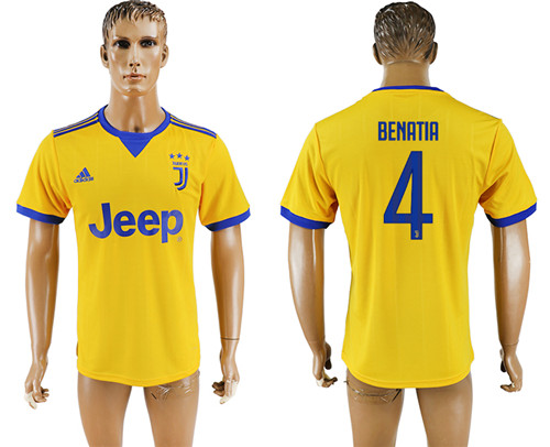 2017 18 Juventus 4 BENATIA Away Thailand Soccer Jersey