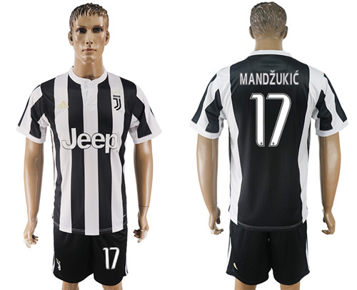 2017 18 Juventus FC 17 MANDZUKIC Home Soccer Jersey