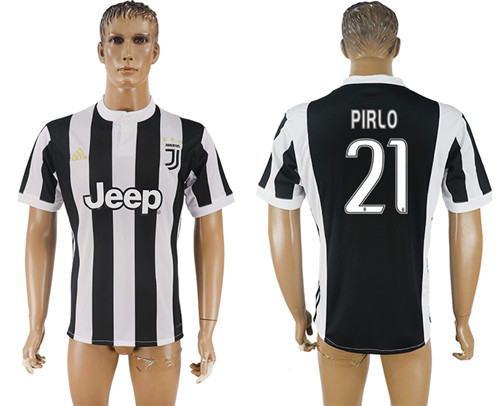 2017 18 Juventus FC 21 PIRLO Home Thailand Soccer Jersey