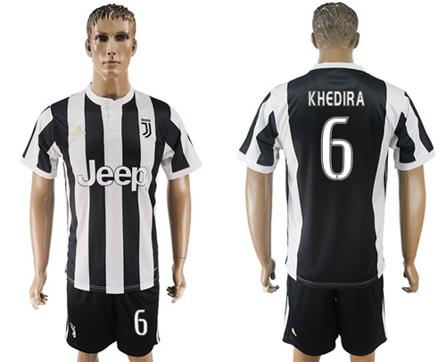 2017 18 Juventus FC 6 KHEDIRA Home Soccer Jersey