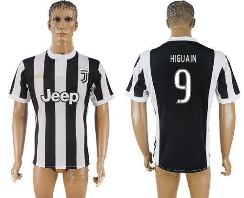 2017 18 Juventus FC 9 HIGUAIN Home Thailand Soccer Jersey