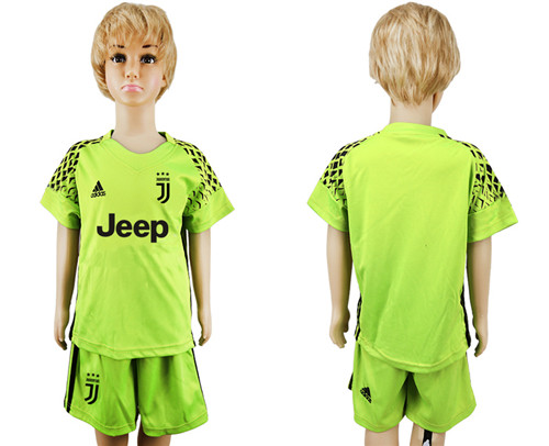 2017 18 Juventus Green Youth Goalkeeper Soccer Jersey