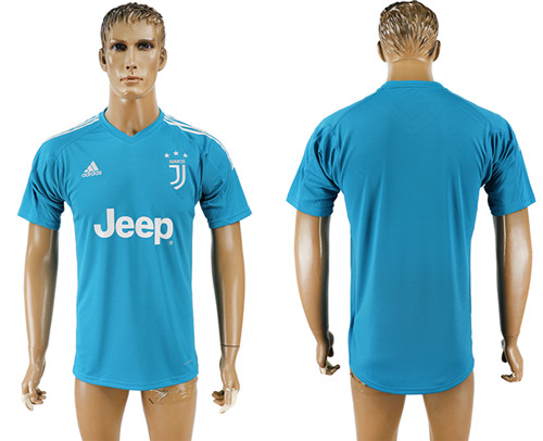 2017 18 Juventus Light Blue Goalkeeper Thailand Soccer Jersey
