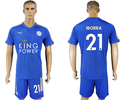 2017 18 Leicester City 21 IBORRA Home Soccer Jersey