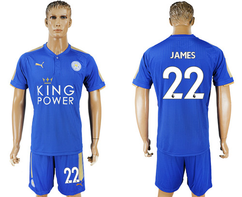 2017 18 Leicester City 22 JAMES Home Soccer Jersey