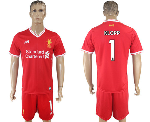 2017 18 Liverpool 1 KLOPP Home Soccer Jersey