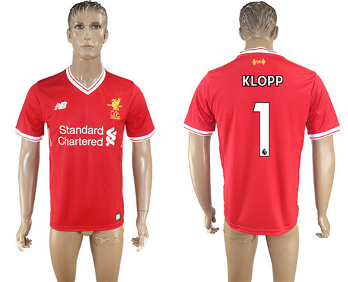 2017 18 Liverpool 1 KLOPP Home Thailand Soccer Jersey