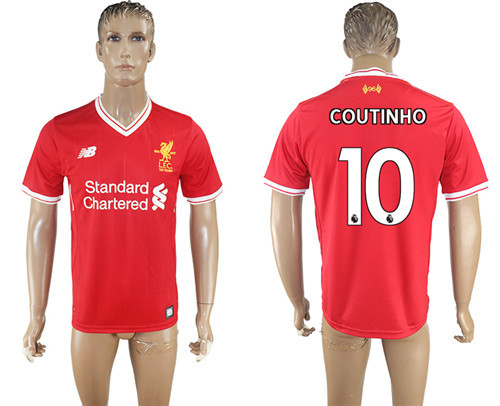 2017 18 Liverpool 10 COUTINHO Home Thailand Soccer Jersey