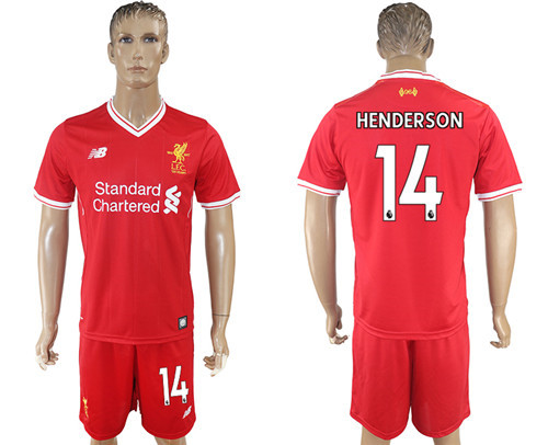 2017 18 Liverpool 14 HENDERSON Home Soccer Jersey