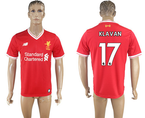 2017 18 Liverpool 17 KLAVAN Home Thailand Soccer Jersey