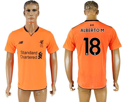 2017 18 Liverpool 18 ALBERTO.M Third Away Thailand Soccer Jersey