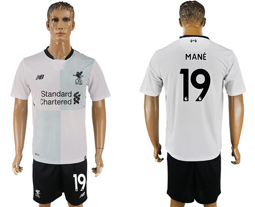 2017 18 Liverpool 19 MANE Away Soccer Jersey