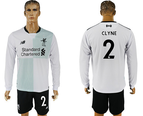 2017 18 Liverpool 2 CLYNE Away Long Sleeve Soccer Jersey