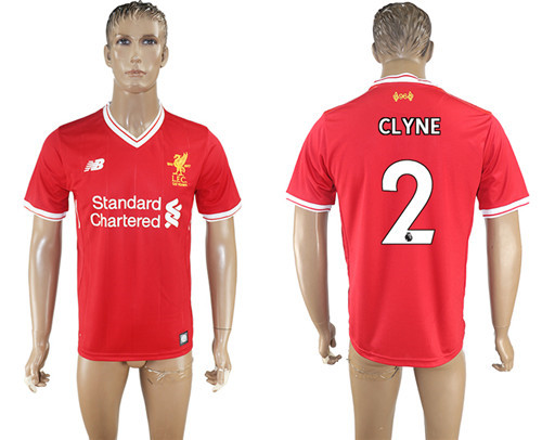 2017 18 Liverpool 2 CLYNE Home Thailand Soccer Jersey