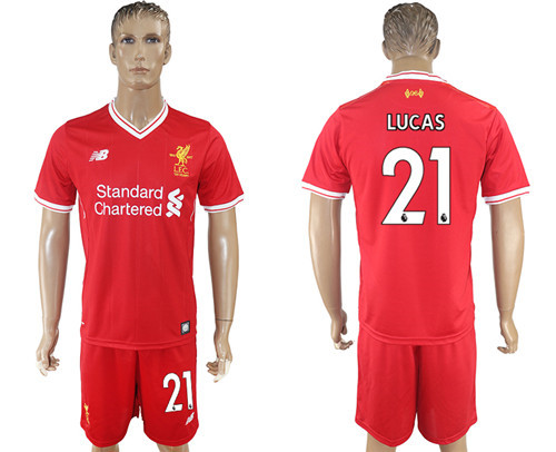 2017 18 Liverpool 21 LUCAS Home Soccer Jersey