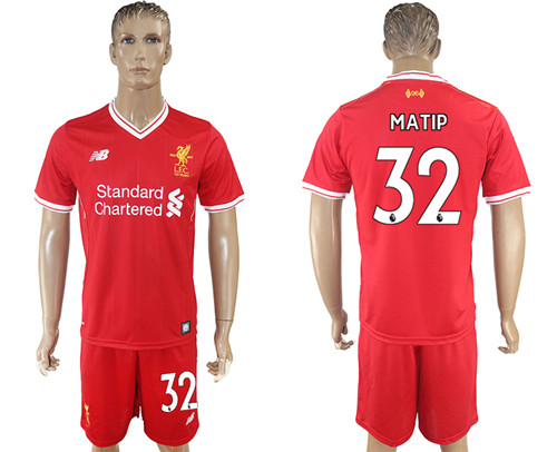 2017 18 Liverpool 32 MATIP Home Soccer Jersey