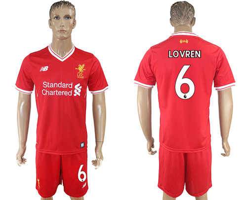 2017 18 Liverpool 6 LOVREN Home Soccer Jersey