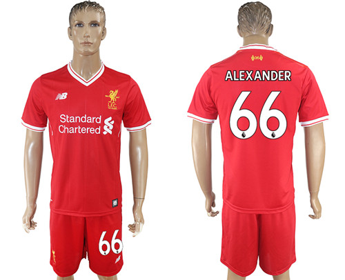 2017 18 Liverpool 66 ALEXANDER Home Soccer Jersey