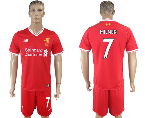 2017 18 Liverpool 7 MILNER Home Soccer Jersey